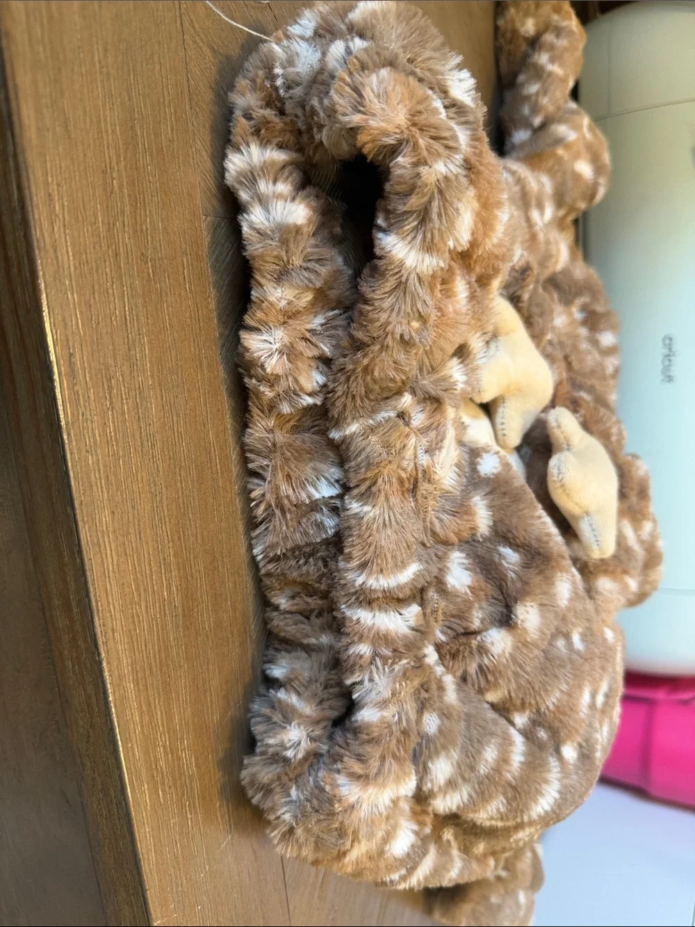 Brown and Cream Plush Fawn Hooded Costume